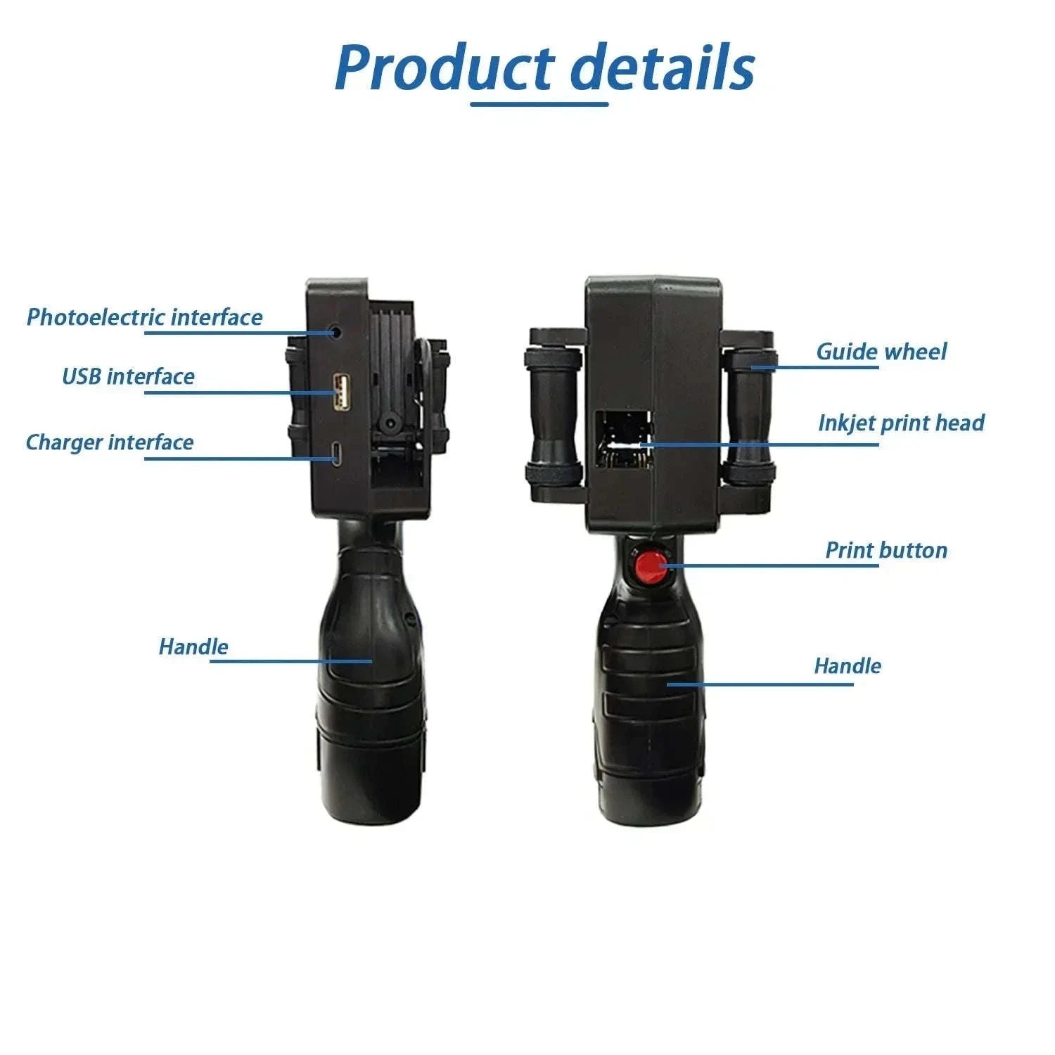 Handheld Inkjet Printer for QR Codes, Barcodes, Dates & Logos-with 1 ink / AU Plug
