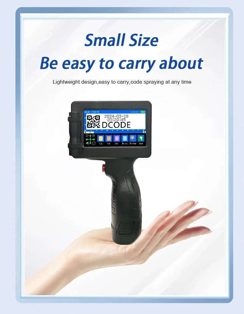 Handheld Inkjet Printer for QR Codes, Barcodes, Dates & Logos-with 1 ink / AU Plug