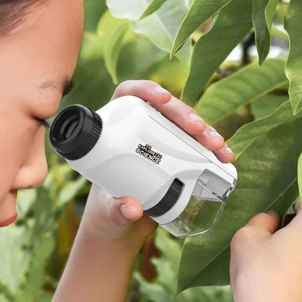 Handheld Microscope 60–120x with LED Light-White