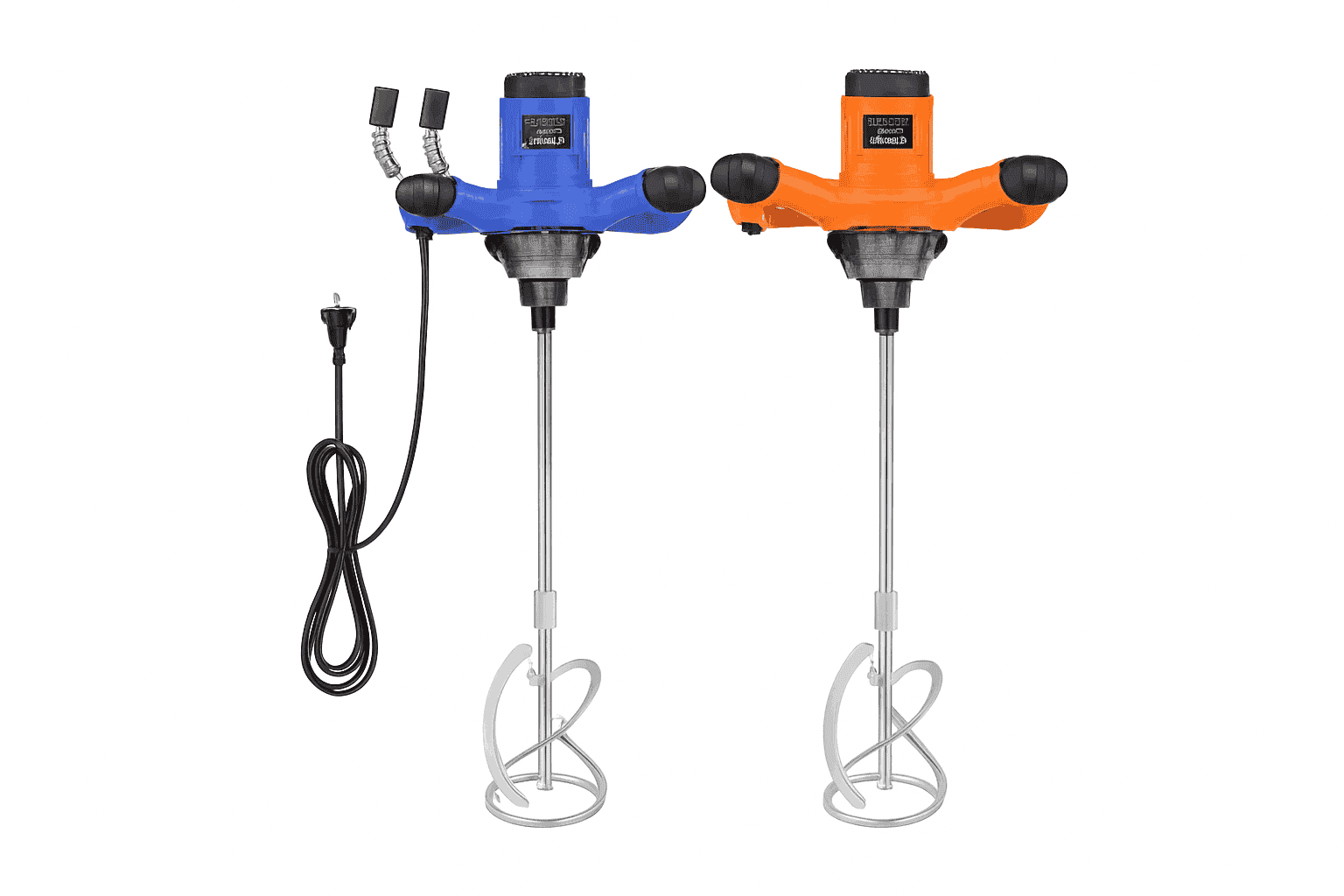 Handheld Paint Concrete Mixer with Adjustable 6-Speed Control-Orange / UNITED KINGDOM