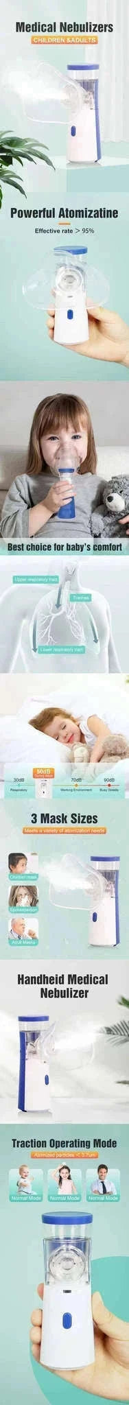 Handheld Portable Mesh Nebulizer for Kids and Adults-Mode 1