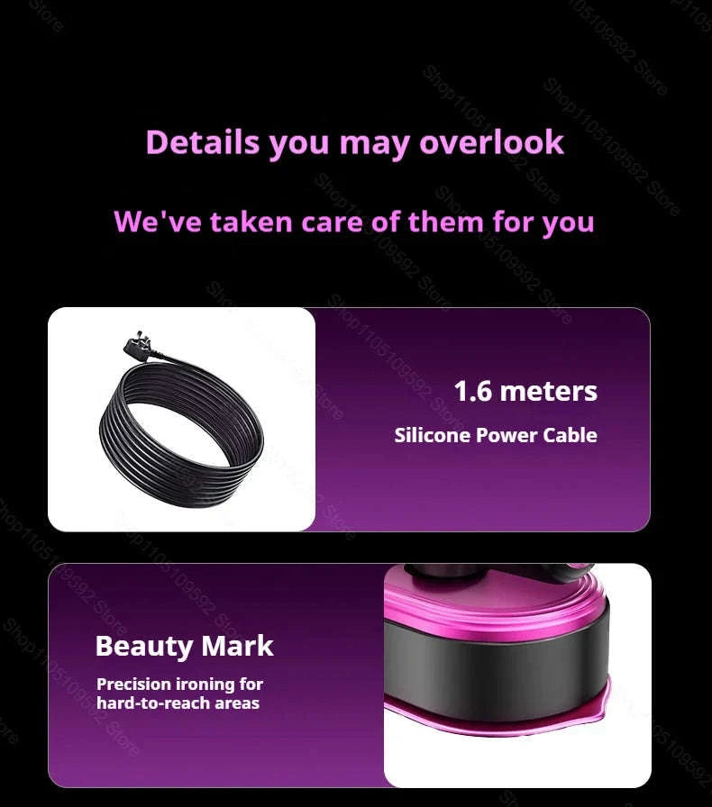 Handheld Steam Iron Garment Steamer – Portable Mini Clothing Steamer-Purple Board / EU