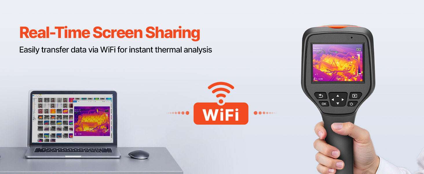 Handheld Thermal Camera 256x192 IR 2MP Visual 25Hz Imager-3.5inch / United States
