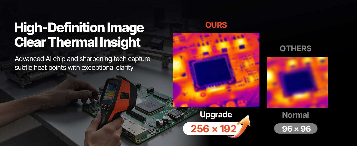 Handheld Thermal Camera 256x192 IR 2MP Visual 25Hz Imager-3.5inch / United States