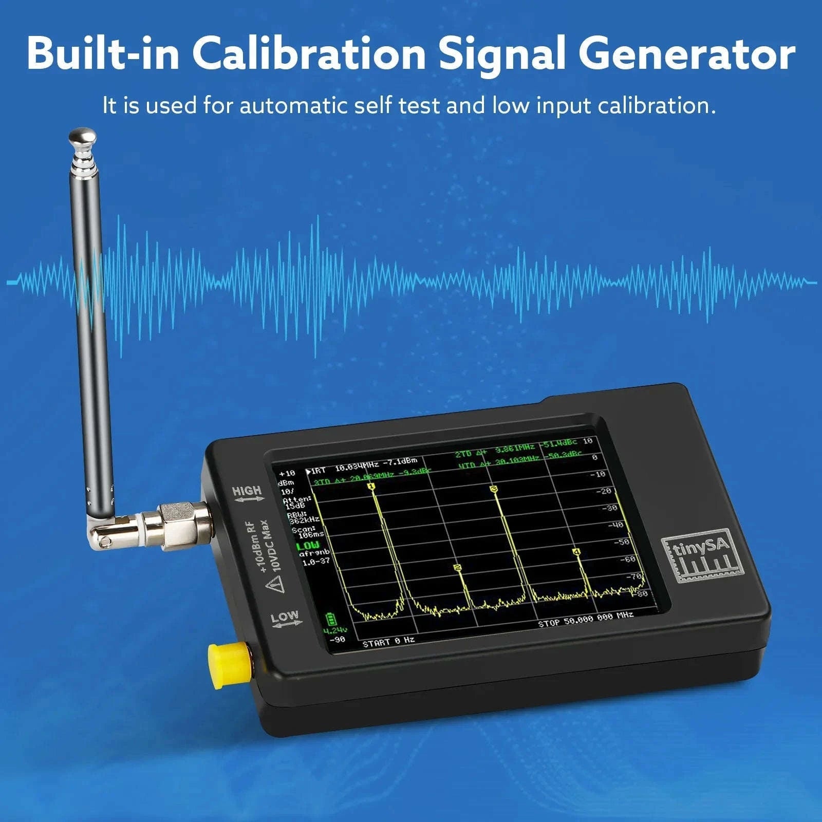 Handheld Tiny Spectrum Analyzer ULTRA with 4" Display and 32GB Card-TinySA 2.8inch / CHINA
