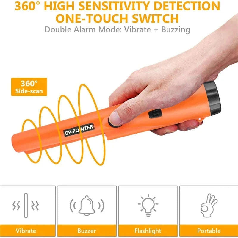 Handheld Waterproof GP‑Pointer Metal Detector-GP-Black