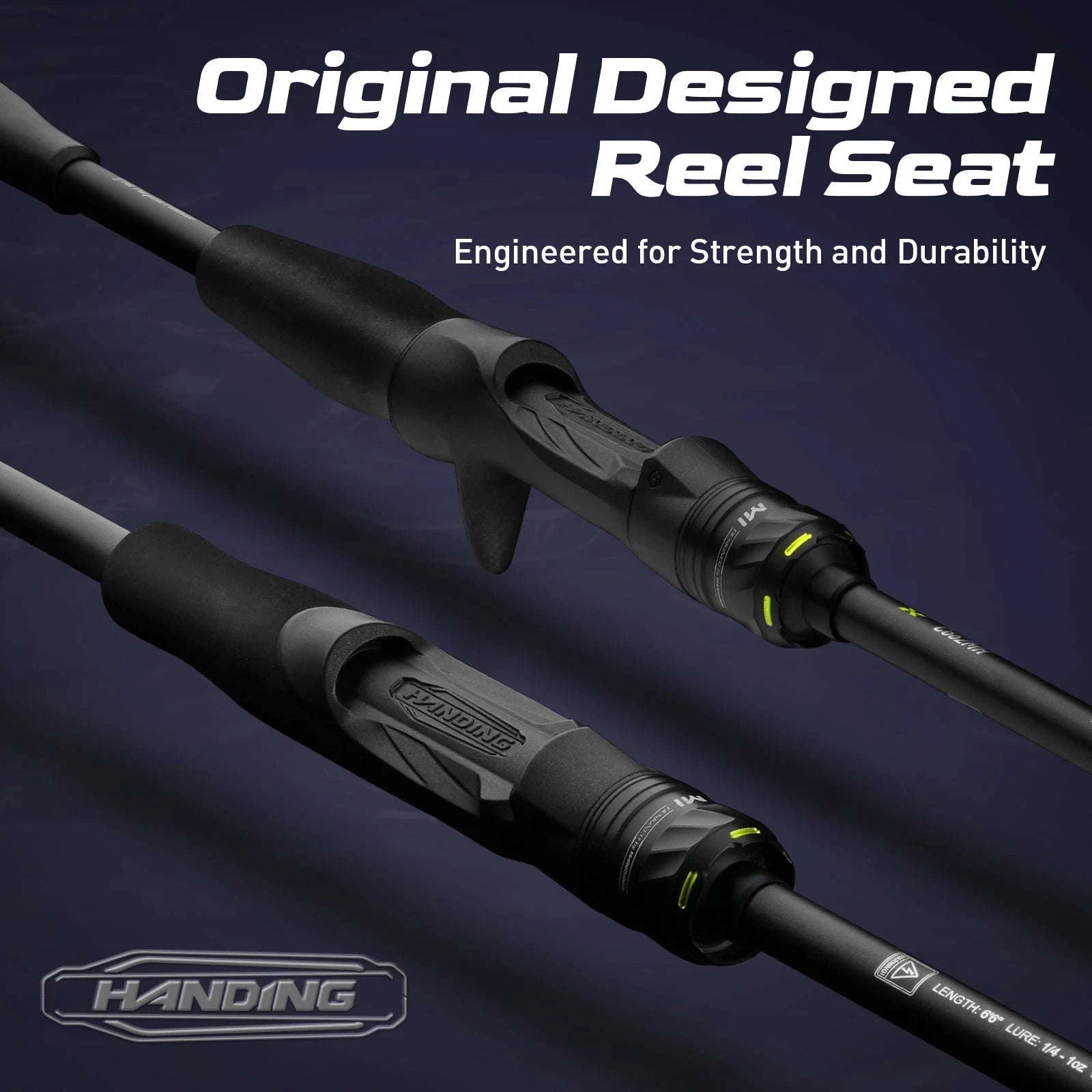 HANDING M1 Bass Fishing Rod with Fuji Guide Rings-Spin1.68m-MF-UL / spain