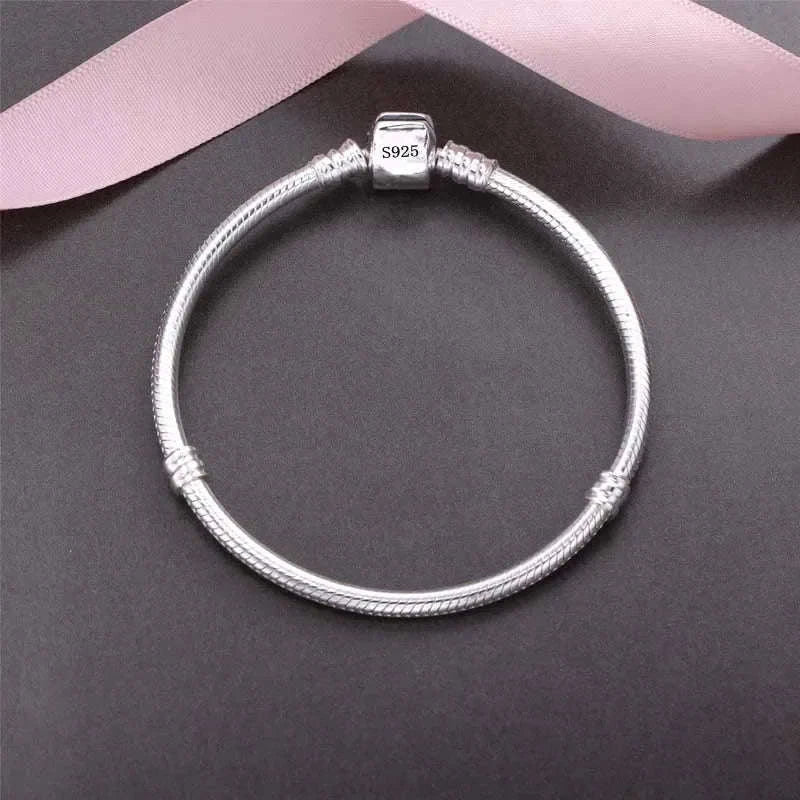 Handmade 925 Sterling Silver Charm Bracelet-H187 / 19cm