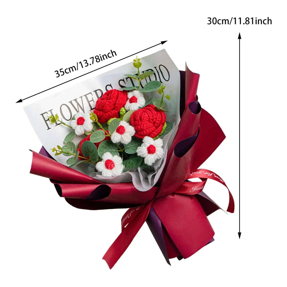 Handmade Crochet Flower Bouquet for Lasting Gift and Decor-Blue 2