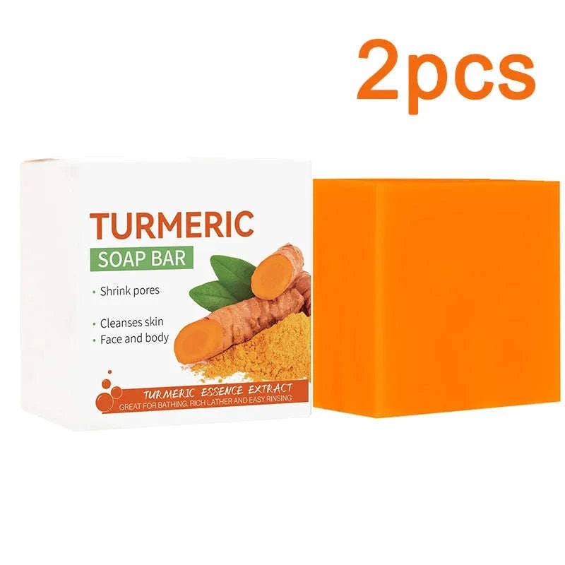 Handmade Turmeric Soap Brightening Cleanser-2pcs