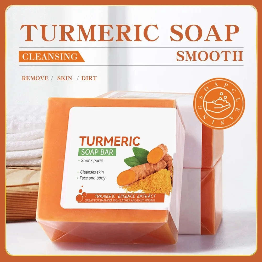 Handmade Turmeric Soap Brightening Cleanser-2pcs