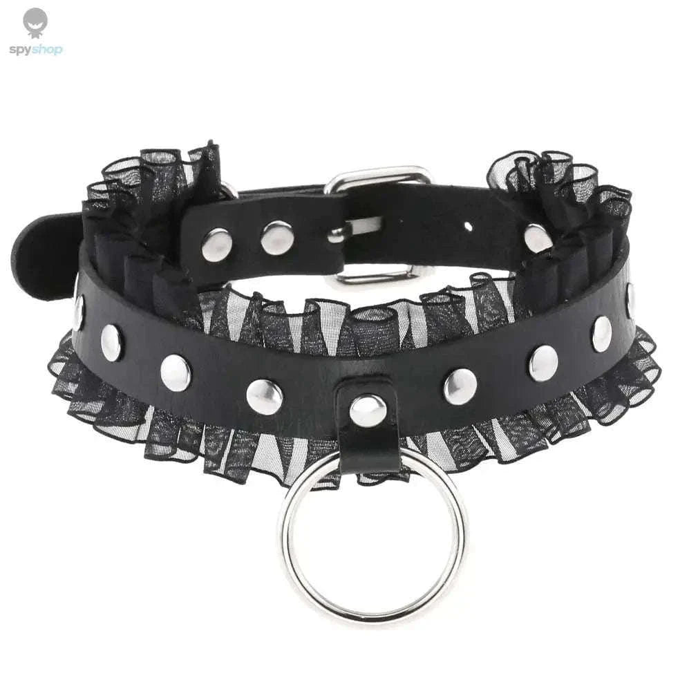 Harajuku Punk Rock Heart Spike Choker for Bold Statement Style-W4704