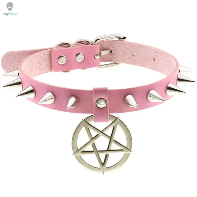 Harajuku Punk Rock Heart Spike Choker-W4704