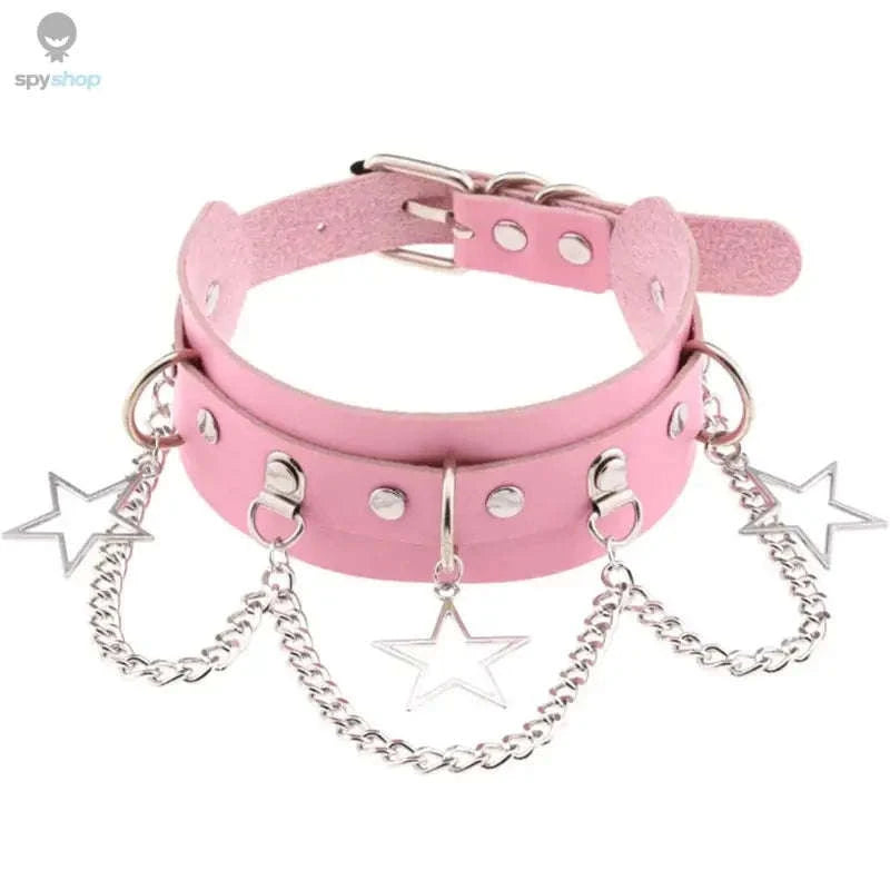 Harajuku Punk Rock Heart Spike Choker-W4704
