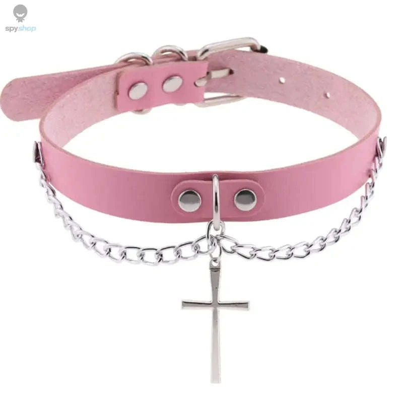 Harajuku Punk Rock Heart Spike Choker-W4704