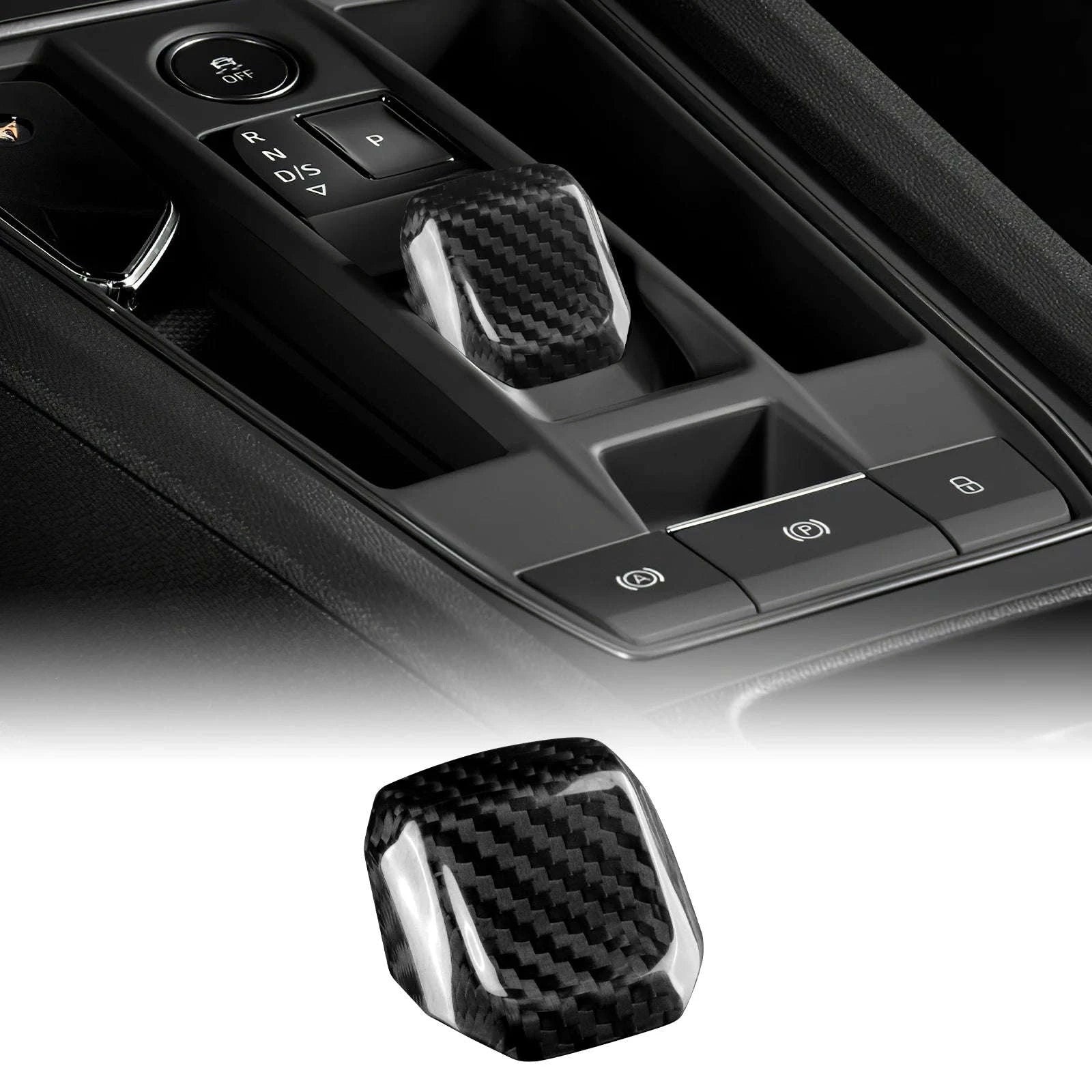 Hard Dry Carbon Fiber Gear Shift Trim for Cupra Leon & Formentor-black / Germany