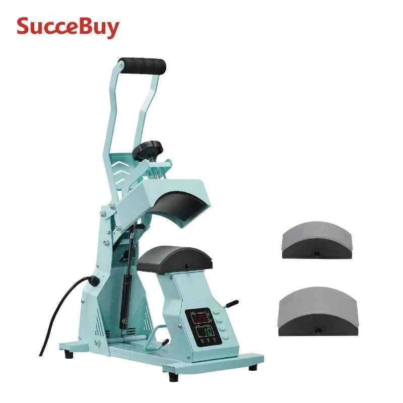 Hat Heat Press Machine with Interchangeable Platens-Green 4in1 / france