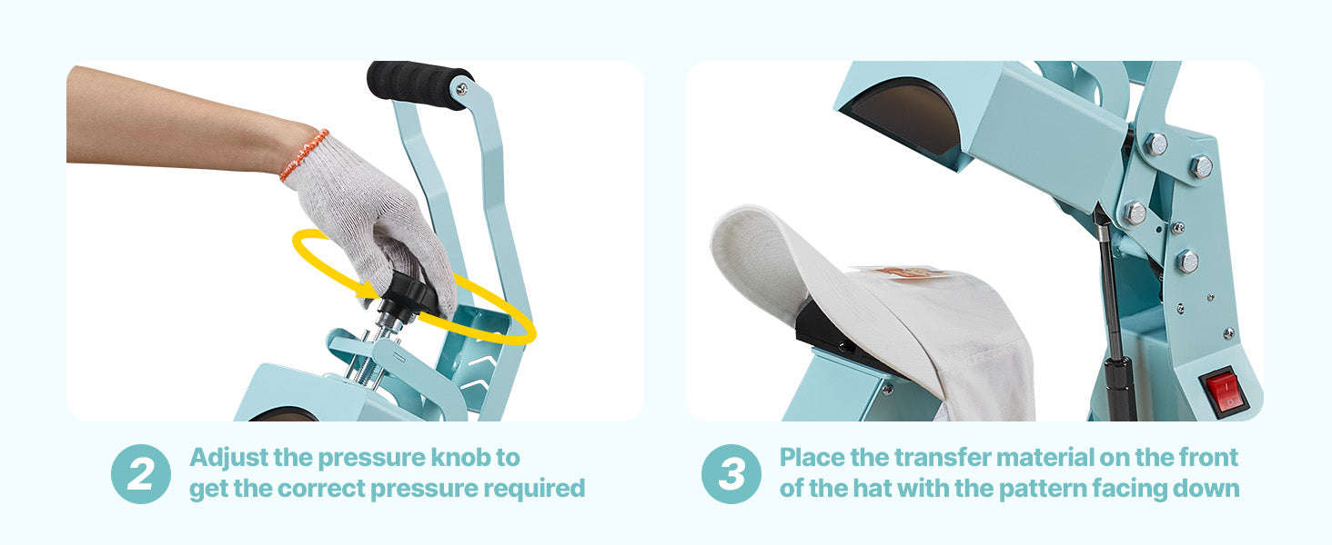 Hat Heat Press Machine with Interchangeable Platens-Green 4in1 / france