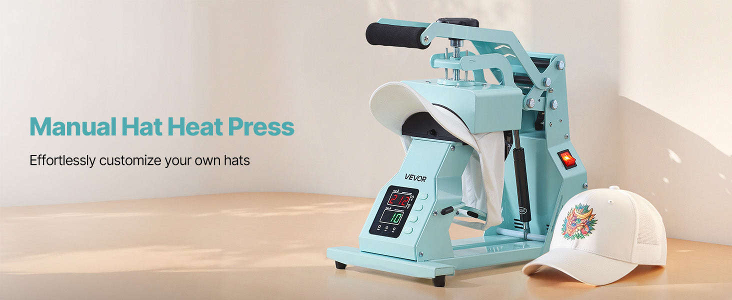 Hat Heat Press Machine with Interchangeable Platens-Green 4in1 / france