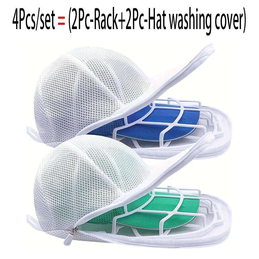 Hat Washing Frame for Shape-Safe Cleaning and Drying-2Pcs(W--B)