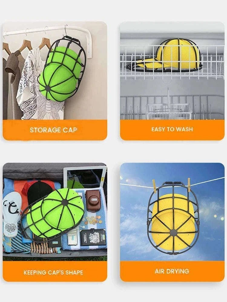 Hat Washing Frame for Shape-Safe Cleaning and Drying-2Pcs(W--B)