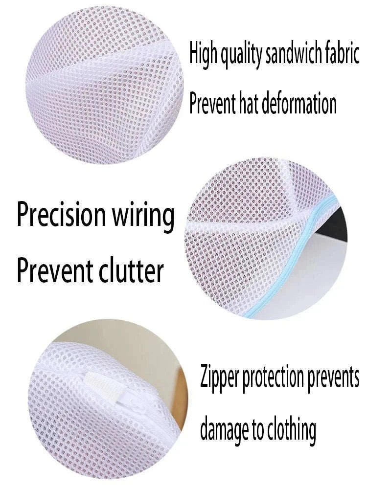 Hat Washing Frame for Shape-Safe Cleaning and Drying-2Pcs(W--B)