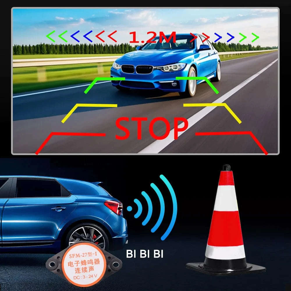 HD 1080P Car Rear View Camera with Sensor Set-Default Title