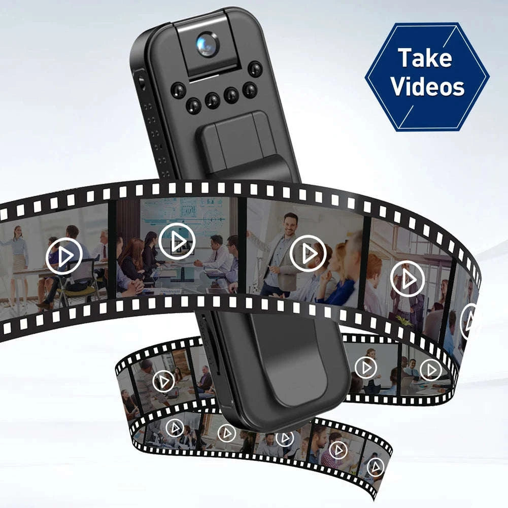 HD 1080P Mini Camera with Night Vision and Back Clip-without WiFi / United States