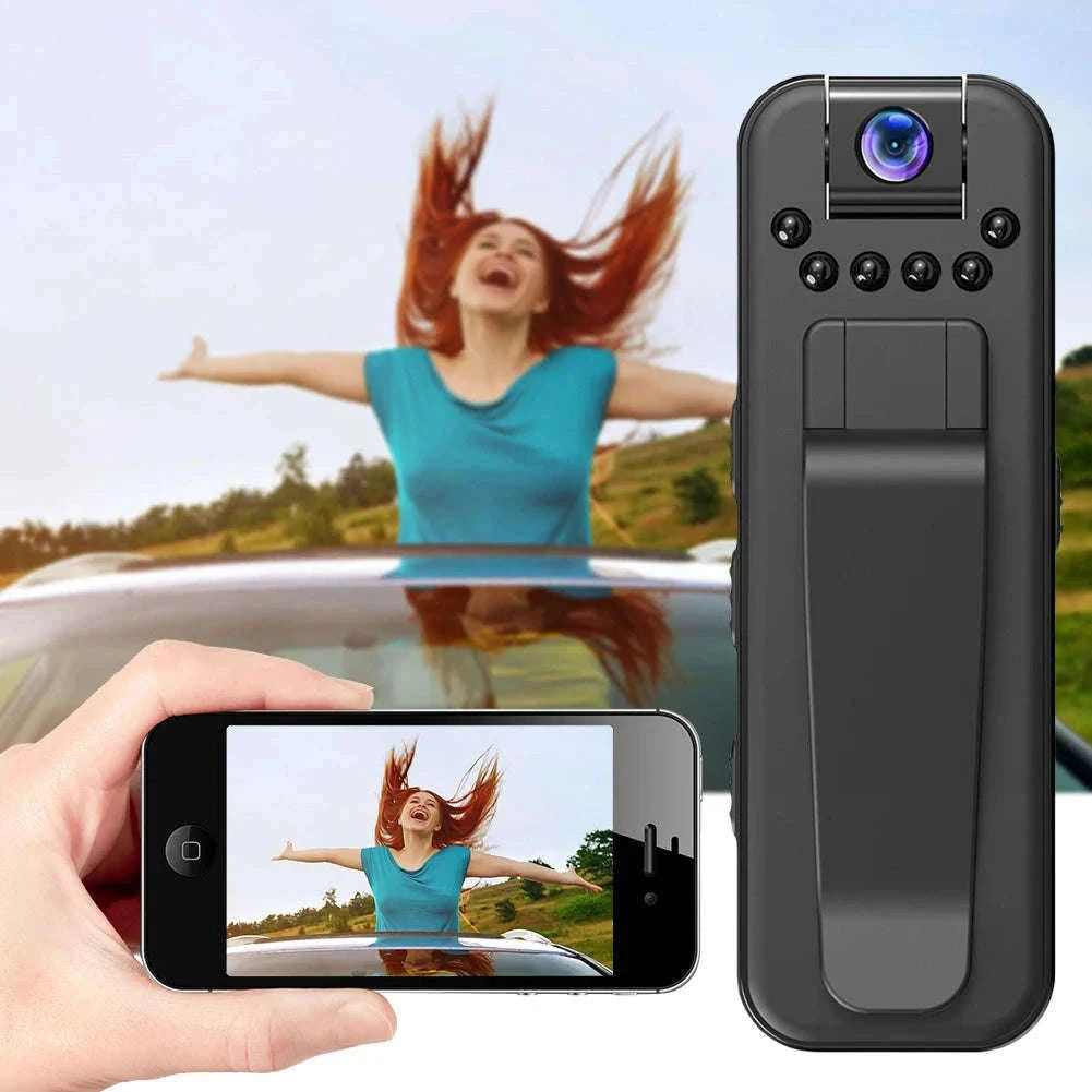 HD 1080P Mini Camera with Night Vision and Back Clip-without WiFi / United States