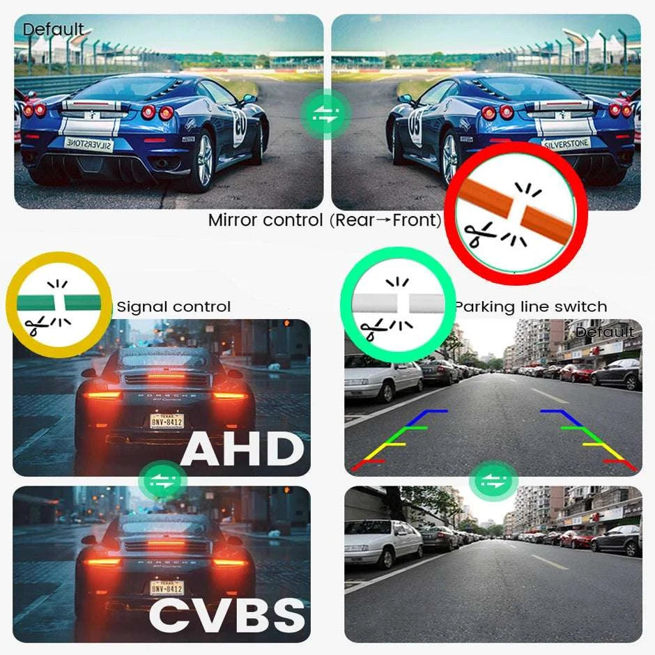 HD 1080P Rear View Backup Camera with 170° Wide Angle Night Vision-AHD1080P