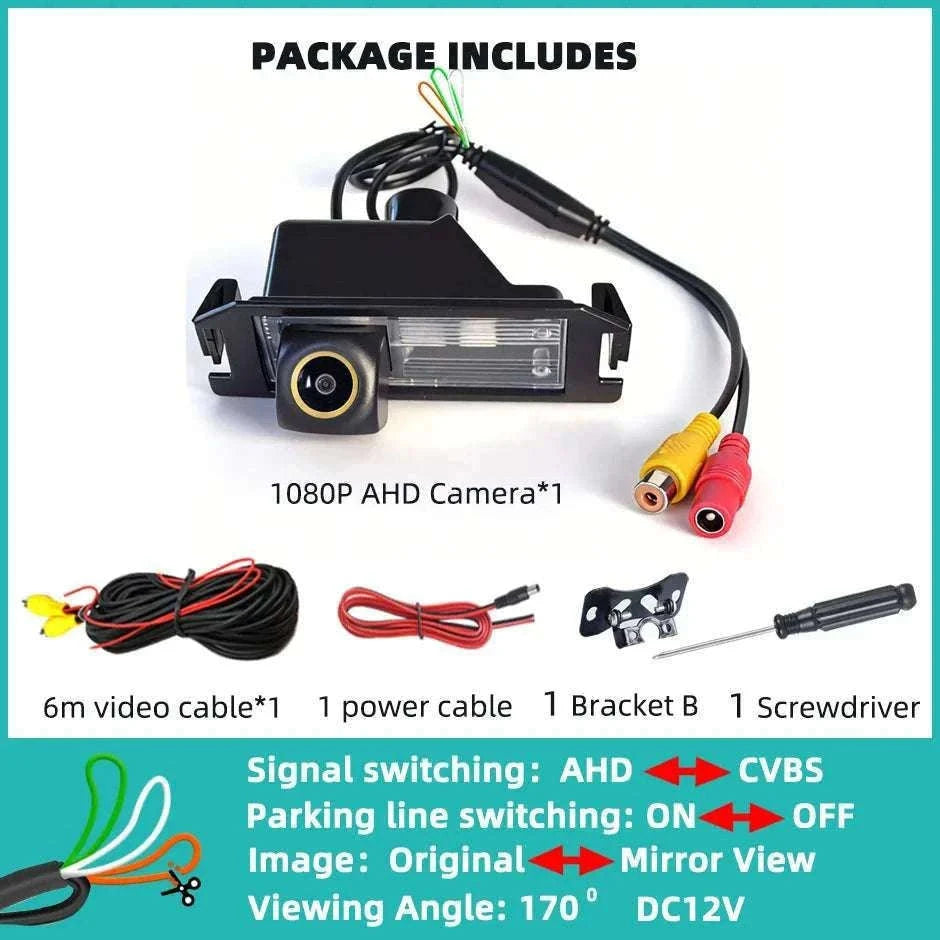 HD 1080P Rear View Backup Camera with 170° Wide Angle Night Vision-AHD1080P