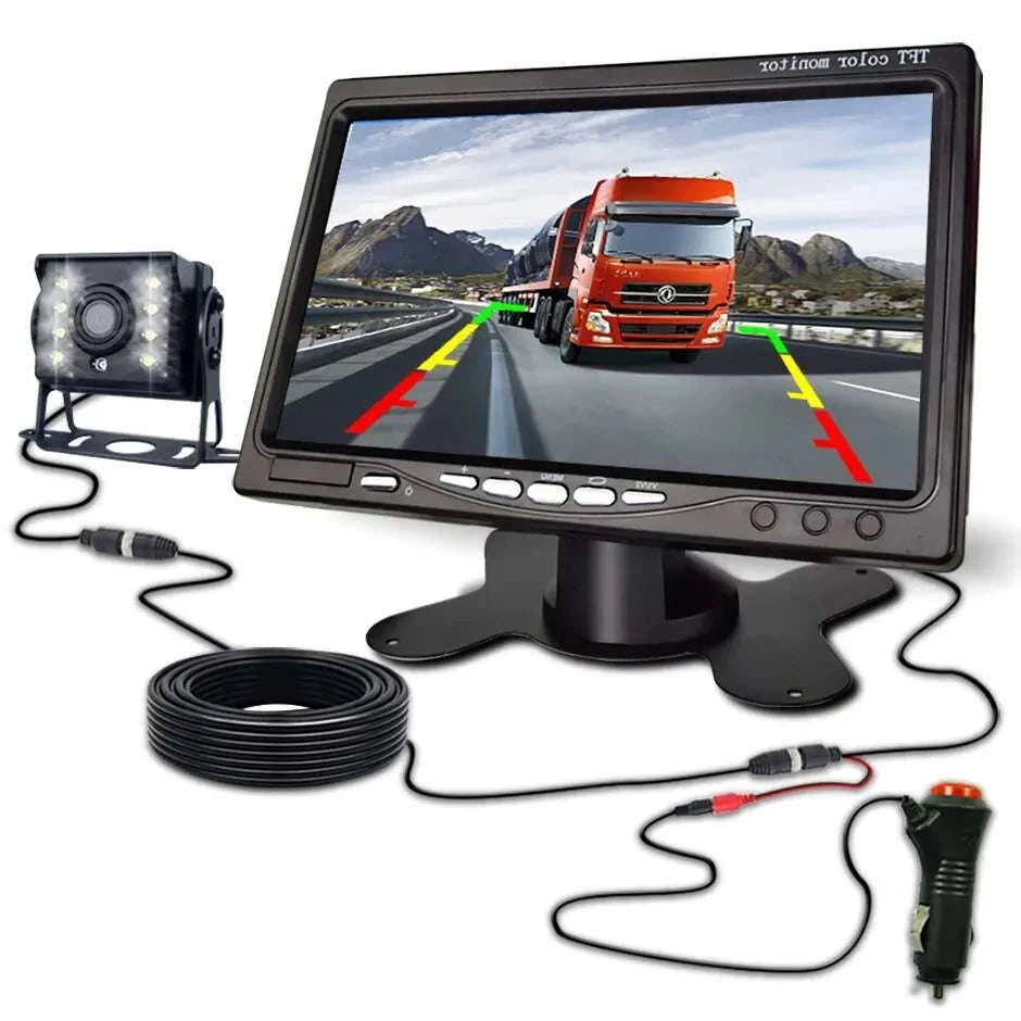 HD Backup Camera with 7" Monitor for Truck, RV & Trailer-10m 7-in monitor Kit