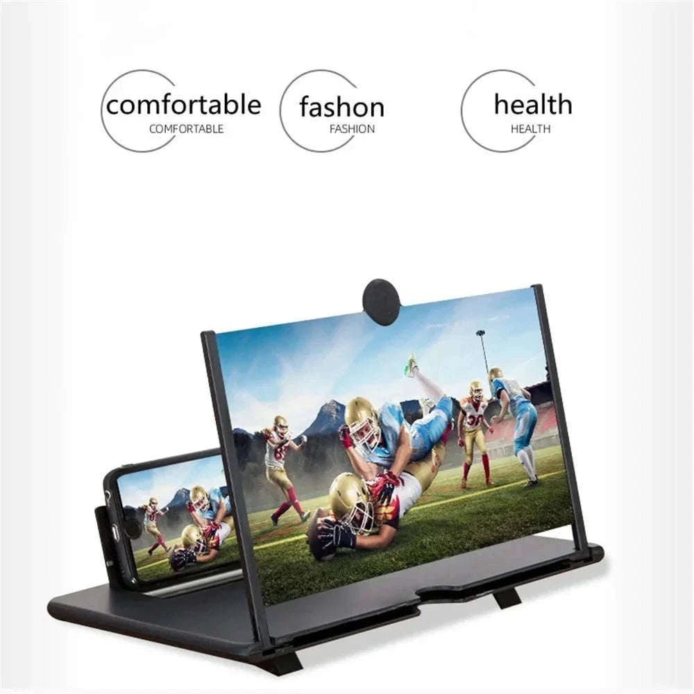 HD Phone Screen Amplifier with Stand for Larger Viewing-12 inch white