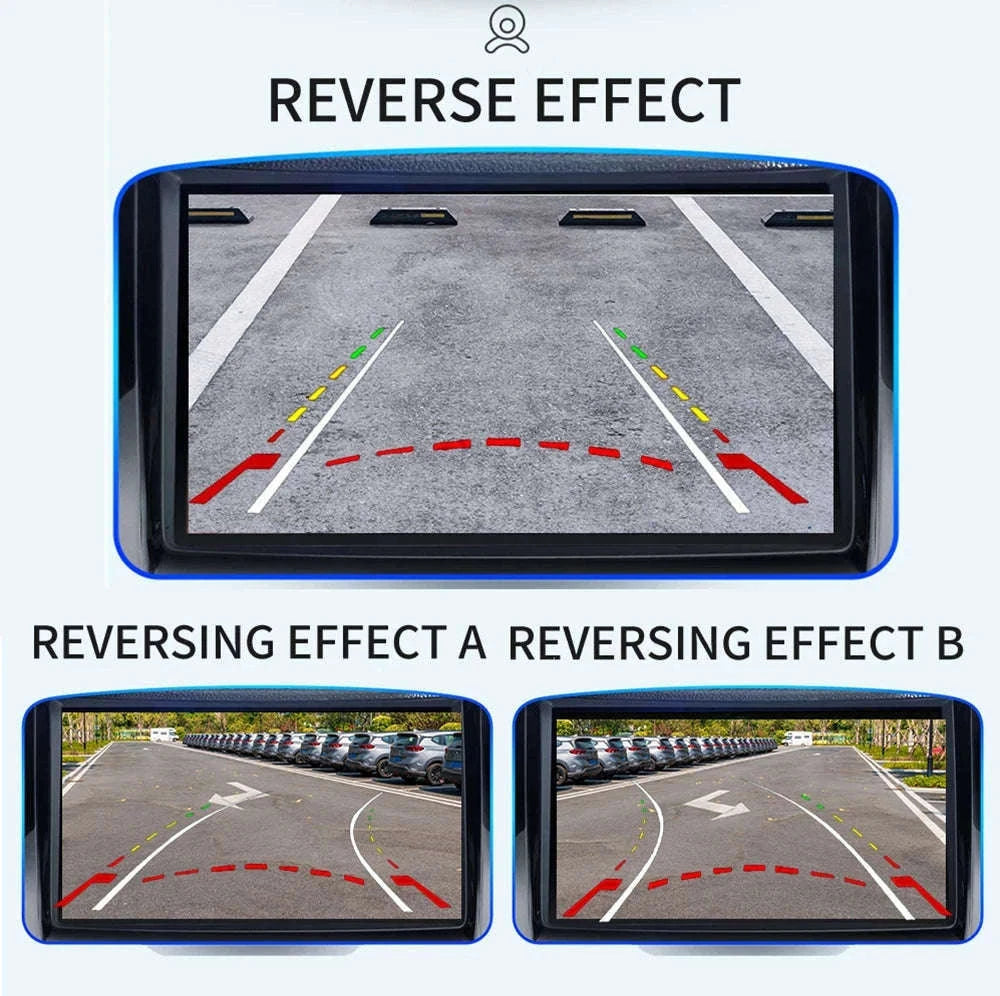 HD Rear View Backup Camera with Dynamic Lines for Trafic & Vivaro-Black and Red