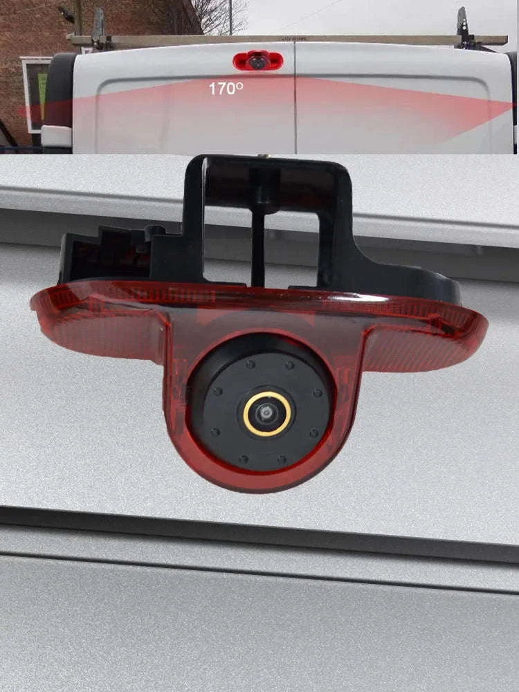 HD Rear View Backup Camera with Dynamic Lines for Trafic & Vivaro-Black and Red