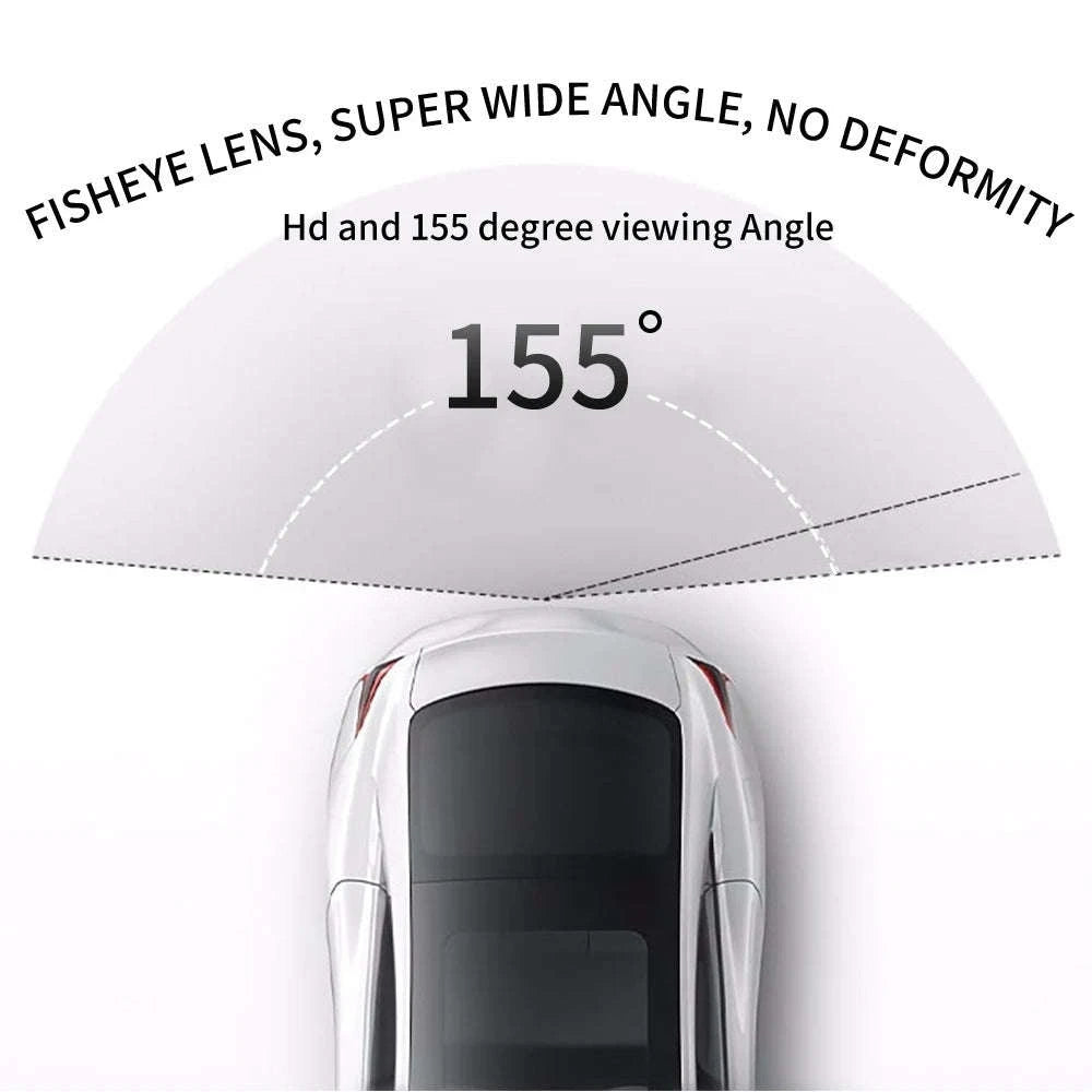 HD Rear View Backup Camera with Dynamic Lines for Trafic & Vivaro-Black and Red