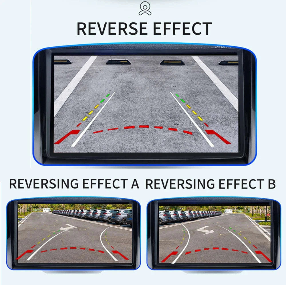 HD Rear View Backup Camera with Dynamic Lines for Trafic & Vivaro-Black and Red