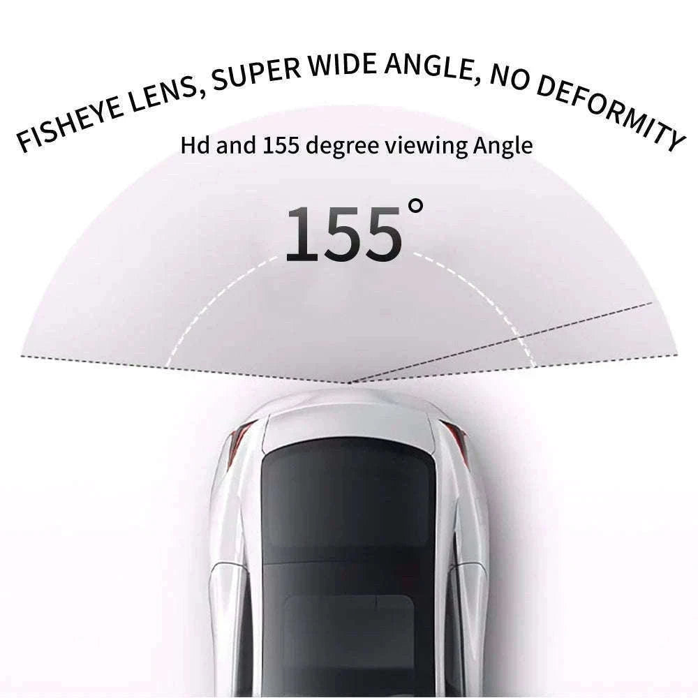 HD Rear View Backup Camera with Dynamic Lines for Trafic & Vivaro-Black and Red