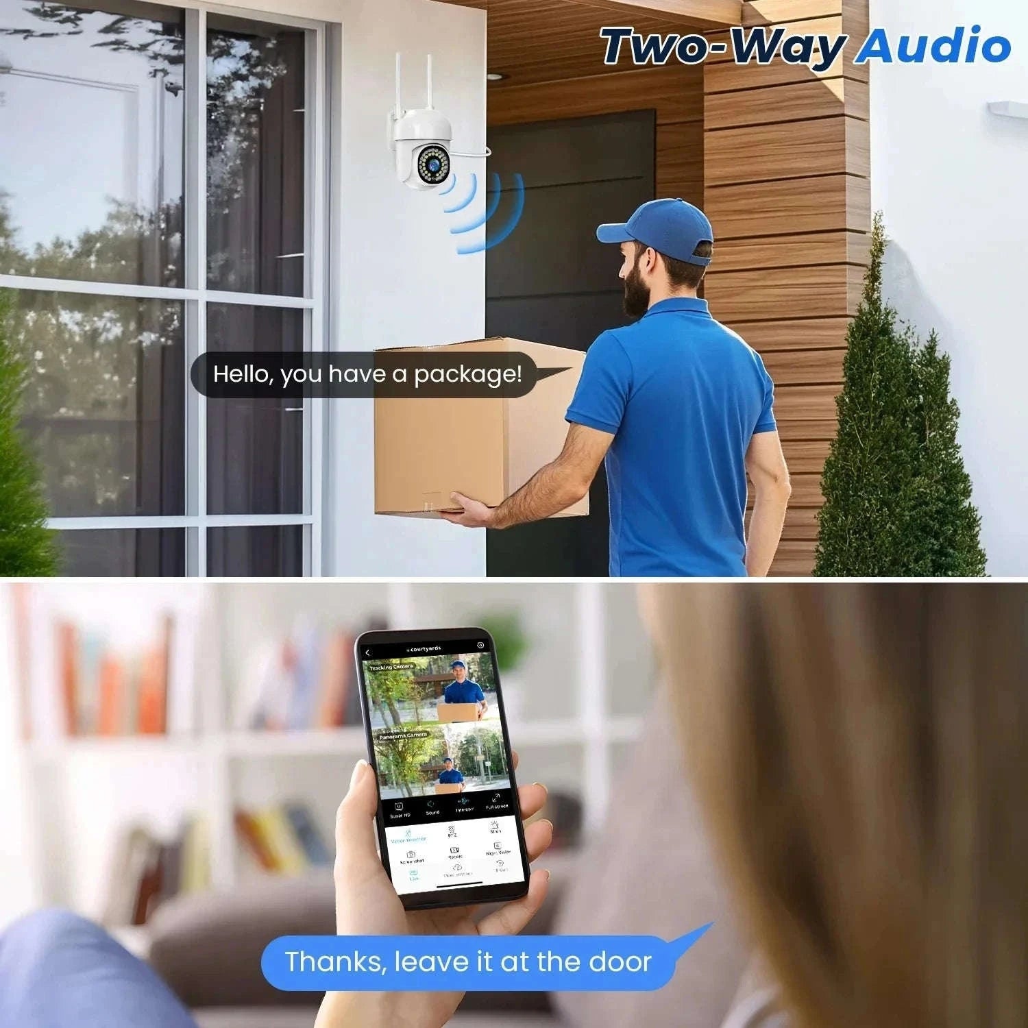 HD WiFi Outdoor Security Camera 5MP Motion Detection Auto Tracking Two-Way Audio-3MP Cam Only / AU Plug