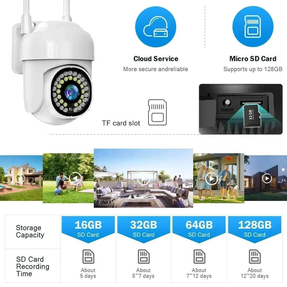 HD WiFi Outdoor Security Camera 5MP Motion Detection Auto Tracking Two-Way Audio-3MP Cam Only / AU Plug
