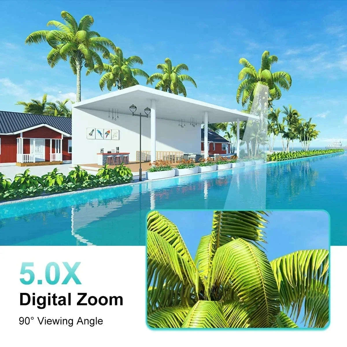 HD WiFi Outdoor Security Camera 5MP Motion Detection Auto Tracking Two-Way Audio-3MP Cam Only / AU Plug