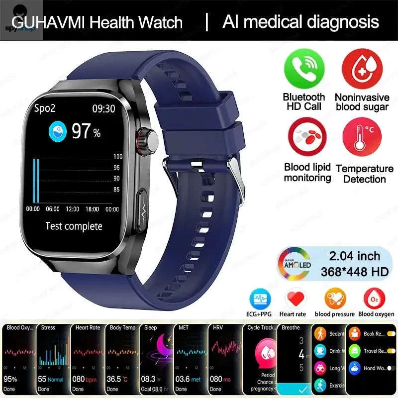 Health Smart Watch – Advanced Wellness Tracking and Smart Connectivity-Blue