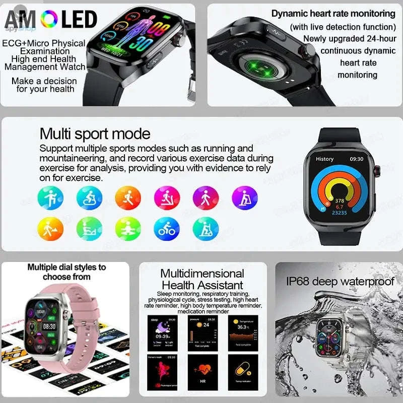 Health Smart Watch – Advanced Wellness Tracking and Smart Connectivity-Blue