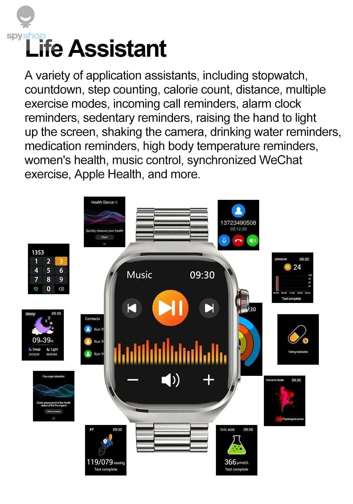 Health Smart Watch – Advanced Wellness Tracking and Smart Connectivity-Blue
