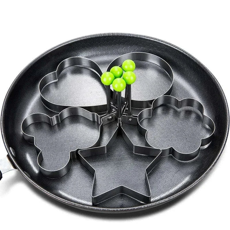 Heart-Shaped Stainless Steel Egg & Pancake Mold-Style 2