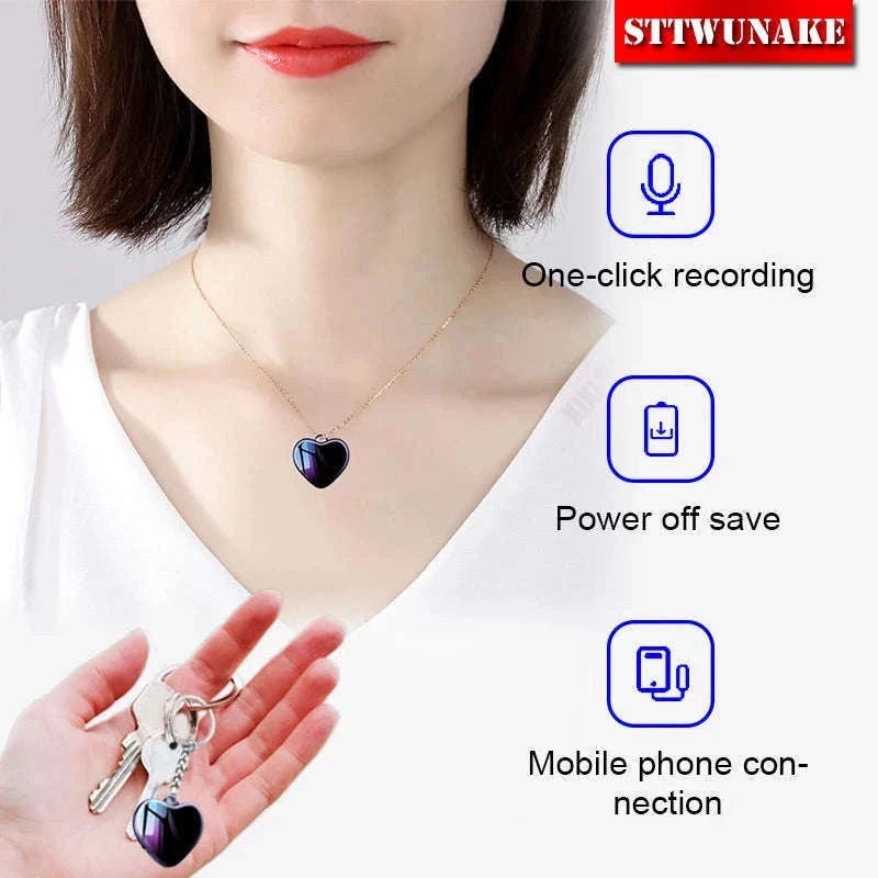 Heart-Shaped Voice Recorder Q66 for Clear, Organized Audio-With  iPhone OTG / CHINA / 8 GB