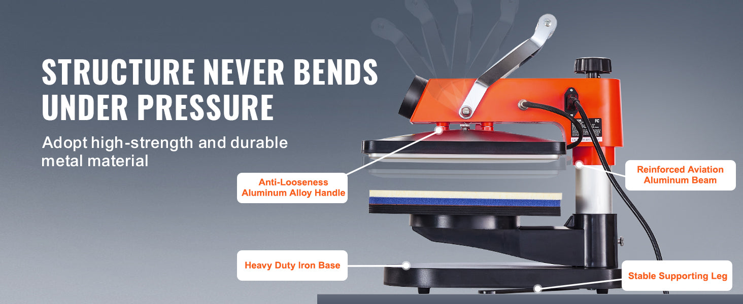 12x15 Heat Press Machine 5-in-1 Swing Away Sublimation Kit