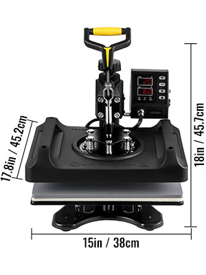 8-in-1 Heat Press Machine 12x15 Combo for T-Shirts, Mugs, Caps