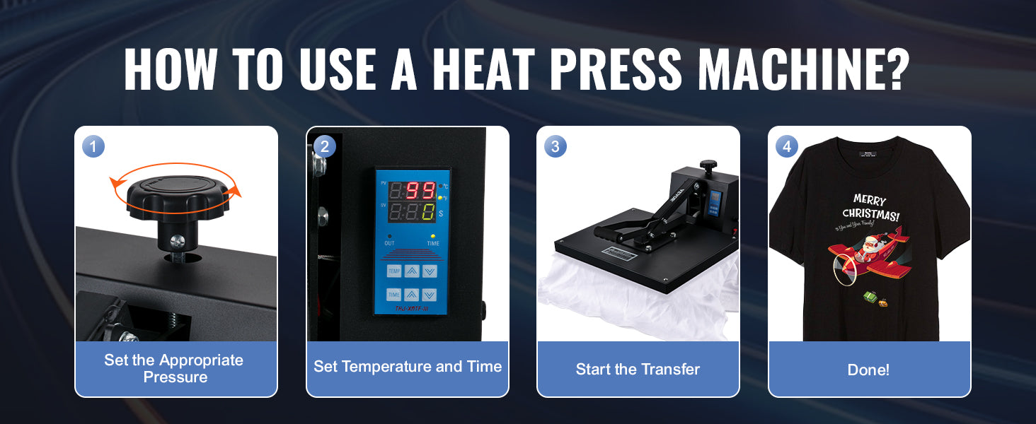 Clamshell Heat Press Machine 15x15–16x24 for T-Shirts & Sublimation