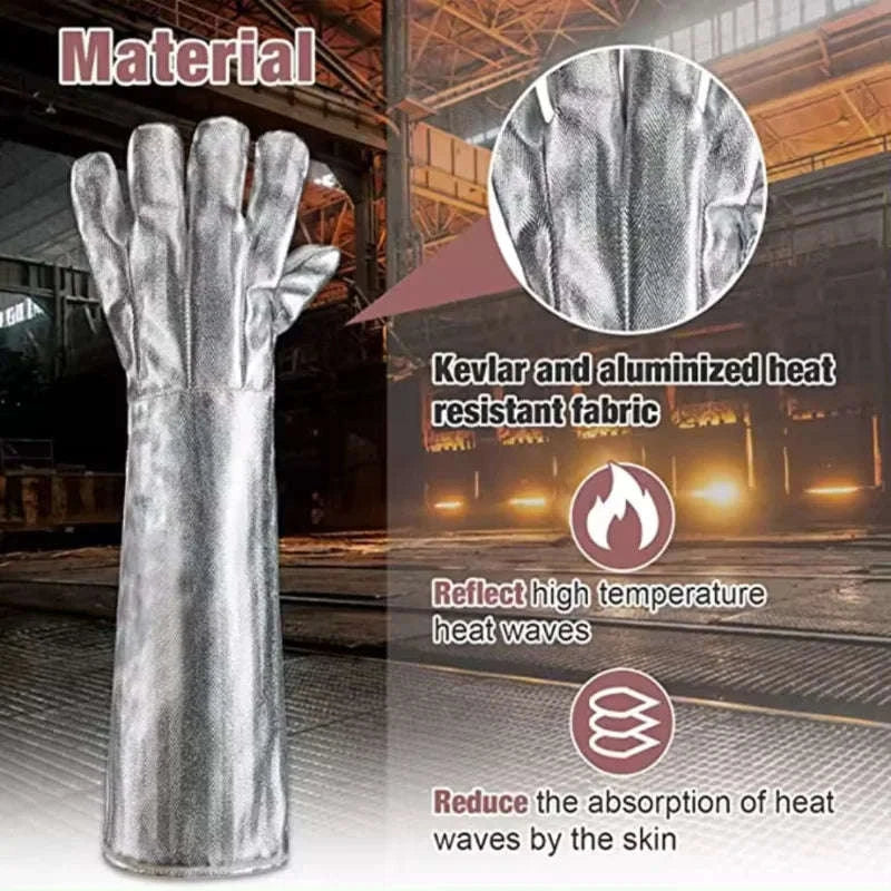 Heat Resistant Aluminized Gloves for Welding and Firefighting-China Mainland